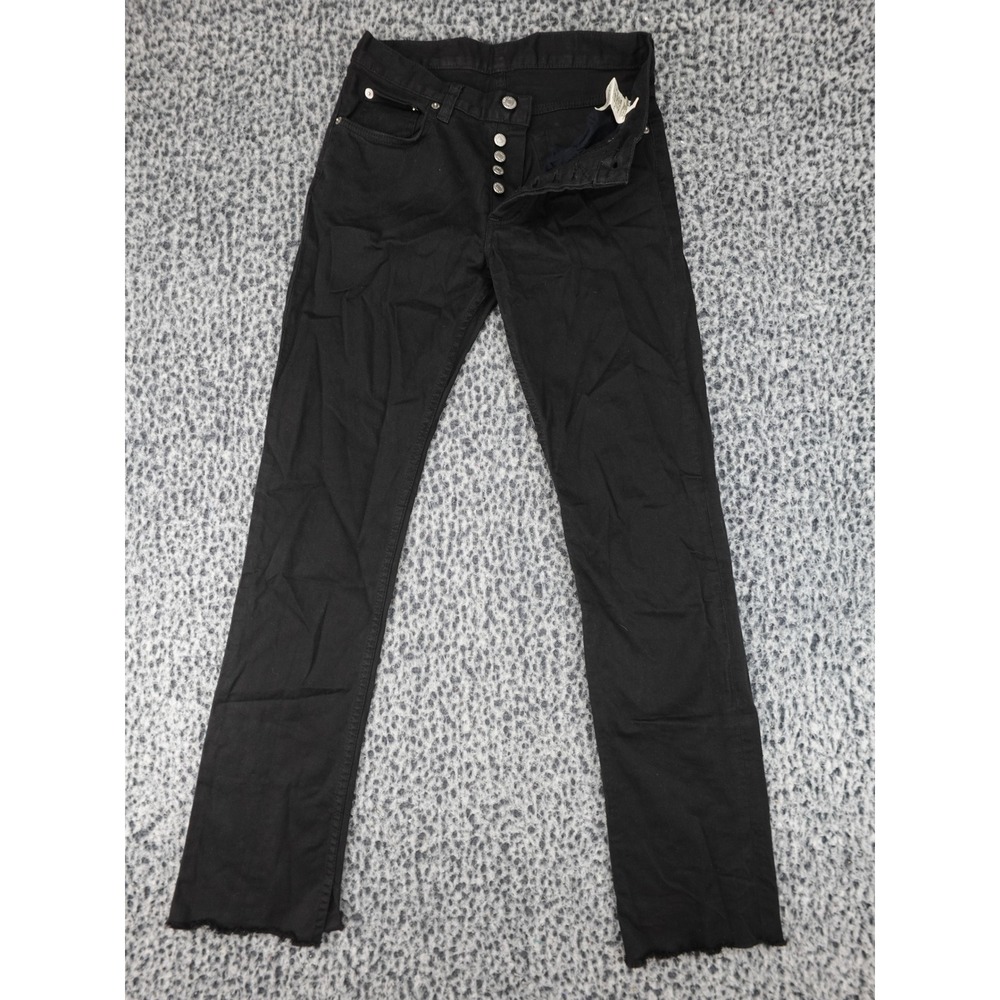 Helmut Lang Jeans Women 27 Black Good 1998 Vintage Archival Raw Hem Button Fly